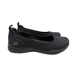 Skechers Air-Cooled Memory Foam Flat Shoes Black BBK – Size 8.5‎